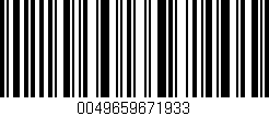 Código de barras (EAN, GTIN, SKU, ISBN): '0049659671933'