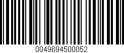 Código de barras (EAN, GTIN, SKU, ISBN): '0049694500052'