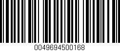 Código de barras (EAN, GTIN, SKU, ISBN): '0049694500168'