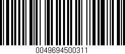 Código de barras (EAN, GTIN, SKU, ISBN): '0049694500311'