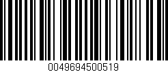 Código de barras (EAN, GTIN, SKU, ISBN): '0049694500519'