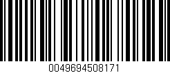 Código de barras (EAN, GTIN, SKU, ISBN): '0049694508171'