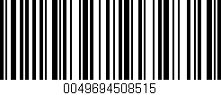 Código de barras (EAN, GTIN, SKU, ISBN): '0049694508515'