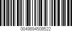 Código de barras (EAN, GTIN, SKU, ISBN): '0049694508522'