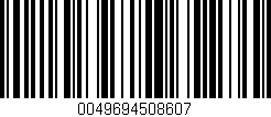 Código de barras (EAN, GTIN, SKU, ISBN): '0049694508607'