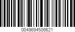 Código de barras (EAN, GTIN, SKU, ISBN): '0049694508621'