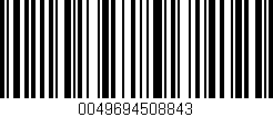 Código de barras (EAN, GTIN, SKU, ISBN): '0049694508843'