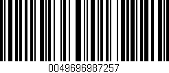 Código de barras (EAN, GTIN, SKU, ISBN): '0049696987257'