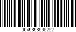 Código de barras (EAN, GTIN, SKU, ISBN): '0049696988292'