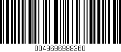 Código de barras (EAN, GTIN, SKU, ISBN): '0049696988360'