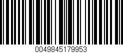 Código de barras (EAN, GTIN, SKU, ISBN): '0049845179953'
