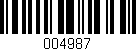 Código de barras (EAN, GTIN, SKU, ISBN): '004987'