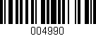 Código de barras (EAN, GTIN, SKU, ISBN): '004990'