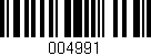 Código de barras (EAN, GTIN, SKU, ISBN): '004991'