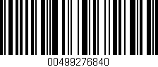 Código de barras (EAN, GTIN, SKU, ISBN): '00499276840'