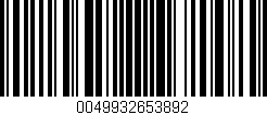 Código de barras (EAN, GTIN, SKU, ISBN): '0049932653892'