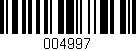 Código de barras (EAN, GTIN, SKU, ISBN): '004997'