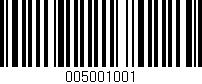 Código de barras (EAN, GTIN, SKU, ISBN): '005001001'
