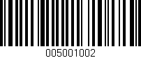 Código de barras (EAN, GTIN, SKU, ISBN): '005001002'