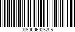 Código de barras (EAN, GTIN, SKU, ISBN): '0050036325295'