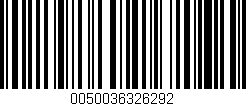 Código de barras (EAN, GTIN, SKU, ISBN): '0050036326292'