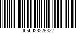 Código de barras (EAN, GTIN, SKU, ISBN): '0050036326322'