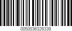Código de barras (EAN, GTIN, SKU, ISBN): '0050036326339'