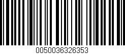 Código de barras (EAN, GTIN, SKU, ISBN): '0050036326353'
