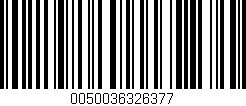 Código de barras (EAN, GTIN, SKU, ISBN): '0050036326377'