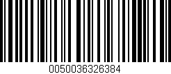 Código de barras (EAN, GTIN, SKU, ISBN): '0050036326384'
