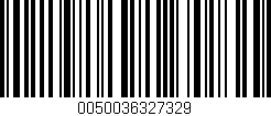 Código de barras (EAN, GTIN, SKU, ISBN): '0050036327329'