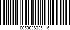 Código de barras (EAN, GTIN, SKU, ISBN): '0050036336116'