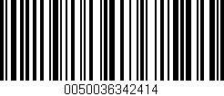 Código de barras (EAN, GTIN, SKU, ISBN): '0050036342414'