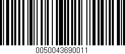 Código de barras (EAN, GTIN, SKU, ISBN): '0050043690011'