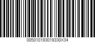 Código de barras (EAN, GTIN, SKU, ISBN): '005010193019330X34'