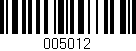 Código de barras (EAN, GTIN, SKU, ISBN): '005012'