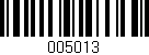 Código de barras (EAN, GTIN, SKU, ISBN): '005013'