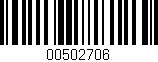Código de barras (EAN, GTIN, SKU, ISBN): '00502706'