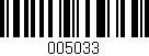 Código de barras (EAN, GTIN, SKU, ISBN): '005033'