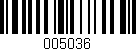 Código de barras (EAN, GTIN, SKU, ISBN): '005036'