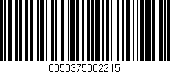 Código de barras (EAN, GTIN, SKU, ISBN): '0050375002215'
