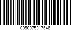 Código de barras (EAN, GTIN, SKU, ISBN): '0050375017646'