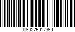 Código de barras (EAN, GTIN, SKU, ISBN): '0050375017653'