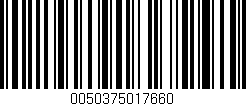 Código de barras (EAN, GTIN, SKU, ISBN): '0050375017660'