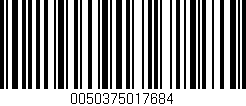 Código de barras (EAN, GTIN, SKU, ISBN): '0050375017684'