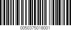 Código de barras (EAN, GTIN, SKU, ISBN): '0050375018001'
