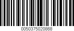 Código de barras (EAN, GTIN, SKU, ISBN): '0050375020868'