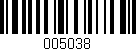 Código de barras (EAN, GTIN, SKU, ISBN): '005038'