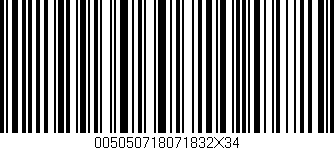 Código de barras (EAN, GTIN, SKU, ISBN): '005050718071832X34'