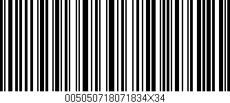 Código de barras (EAN, GTIN, SKU, ISBN): '005050718071834X34'